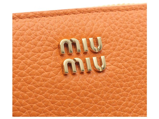 Monedero de piel naranja Miu Miu - vista 7