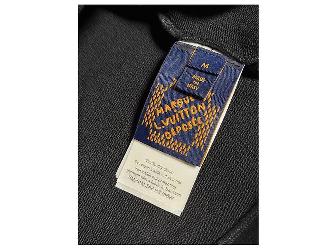 Louis Vuitton Felpa Nera con Patch Ricamata e Cristalli Nero - vista 10