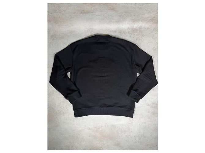 Louis Vuitton Felpa Nera con Patch Ricamata e Cristalli Nero - vista 2
