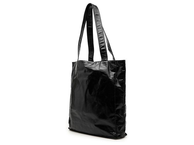 Borsa Tote in pelle nera con logo Valentino VLTN Nero - vista 2