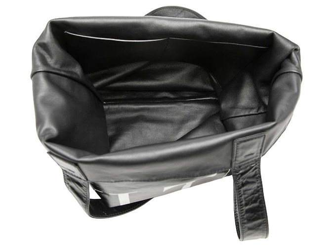 Borsa Tote in pelle nera con logo Valentino VLTN Nero - vista 4