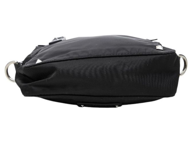 Borsa a tracolla con borchie Valentino Logo Nero - vista 3