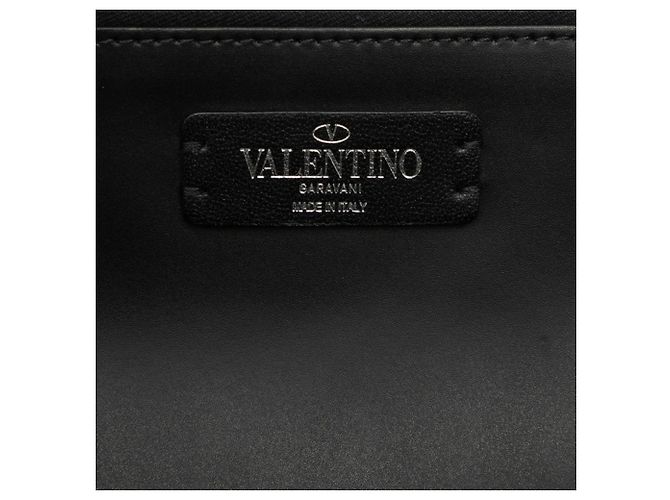 Borsa Tote con borchie e stampa logo Valentino Nero - vista 5