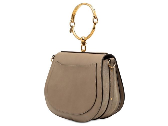 Bolso Chloé Nile en piel y ante beige - vista 2
