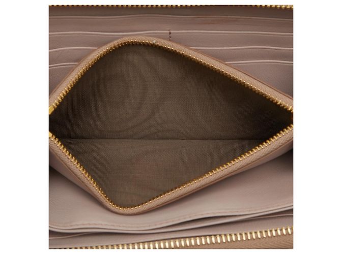 Cartera larga con cremallera redonda Miu Miu Matelassé Rosa - vista 10