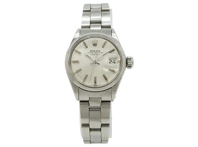 Orologio Rolex Oyster Perpetual Date Quadrante Argento Donna - vista 2