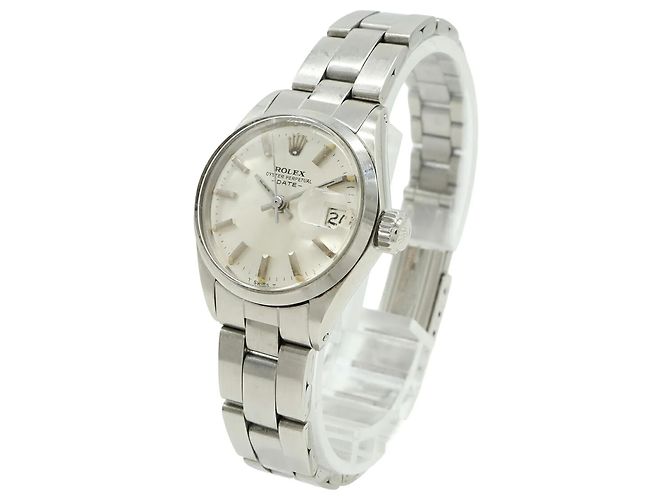 Orologio Rolex Oyster Perpetual Date Quadrante Argento Donna - vista 3