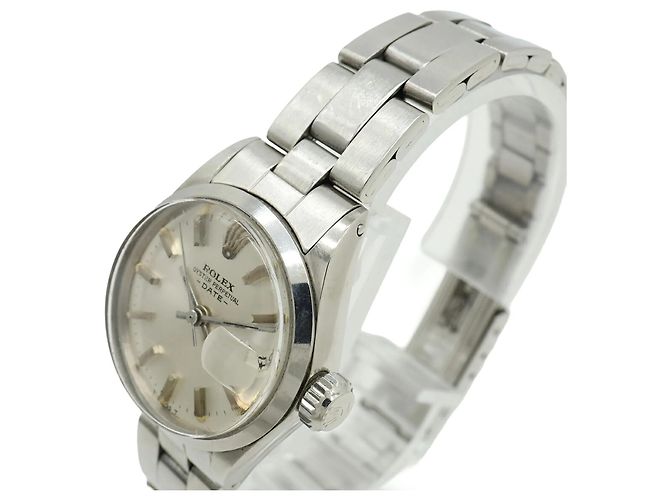Orologio Rolex Oyster Perpetual Date Quadrante Argento Donna - vista 7