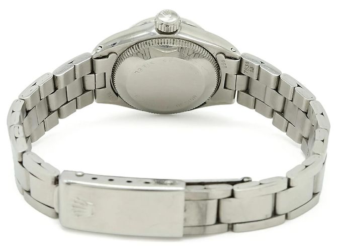 Orologio Rolex Oyster Perpetual Date Quadrante Argento Donna - vista 8