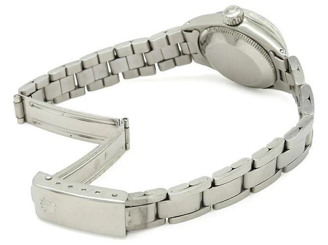 Orologio Rolex Oyster Perpetual Date Quadrante Argento Donna - vista 9