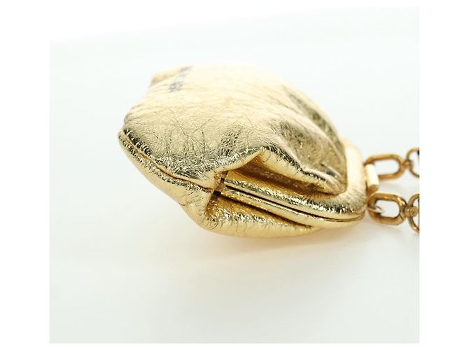Balenciaga Cloud Clutch Leather XS D'oro - vista 4