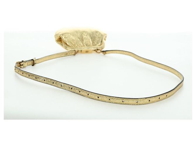 Balenciaga Cloud Clutch Leather XS D'oro - vista 5