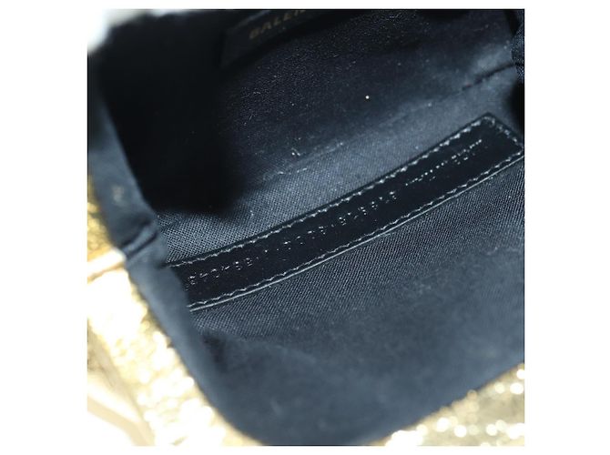 Balenciaga Cloud Clutch Leather XS D'oro - vista 6