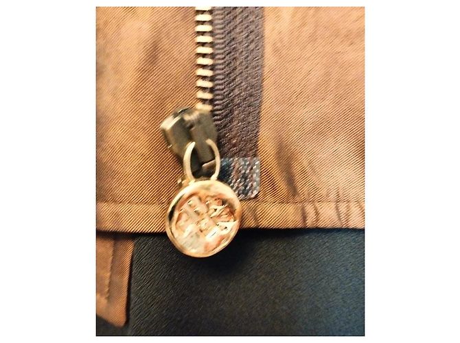 Christian Lacroix Chaqueta de Satén Bronce con Cinturón Castaño - vista 10