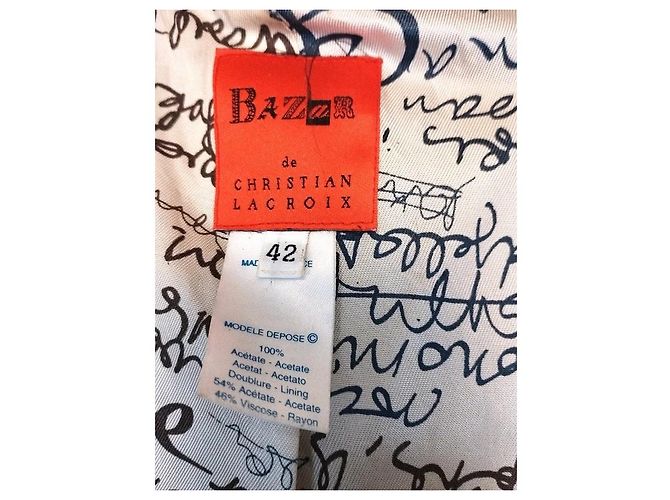 Christian Lacroix Chaqueta de Satén Bronce con Cinturón Castaño - vista 5