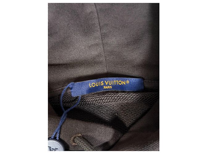 Louis Vuitton Brown Embroidered Bead Patch Hoodie Size M - view 3