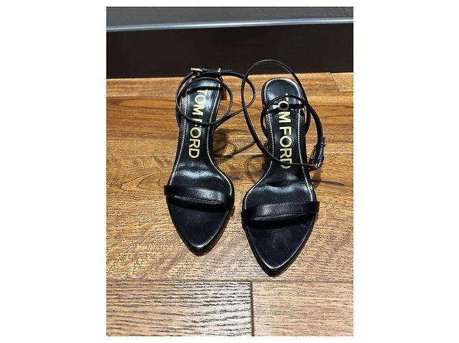 Tom Ford Sandali Padlock in pelle nera Nero - vista 2