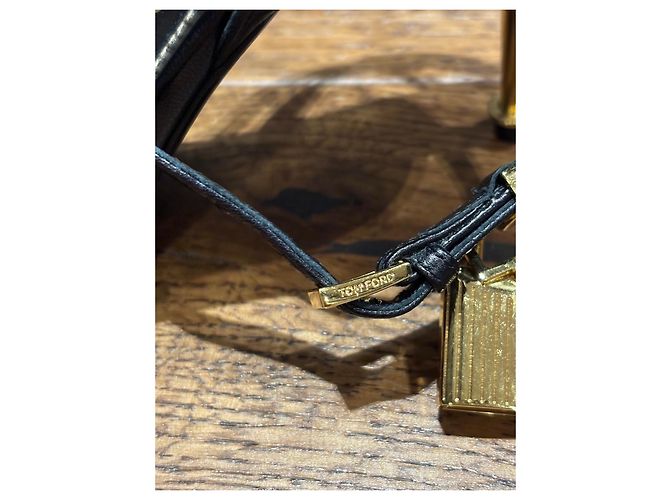 Tom Ford Sandali Padlock in pelle nera Nero - vista 4