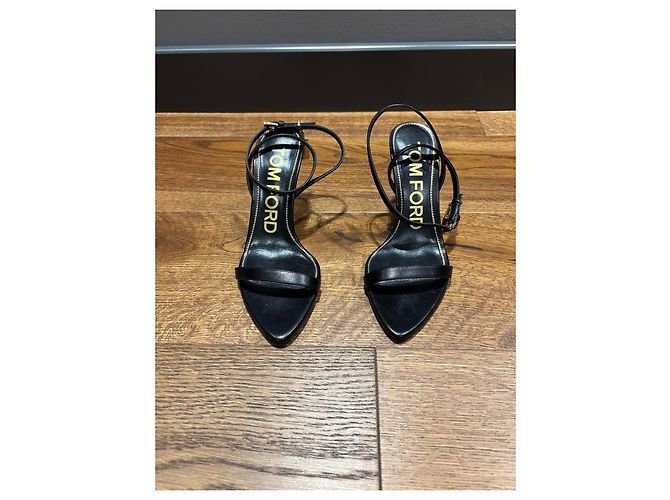 Tom Ford Sandali Padlock in pelle nera Nero - vista 9