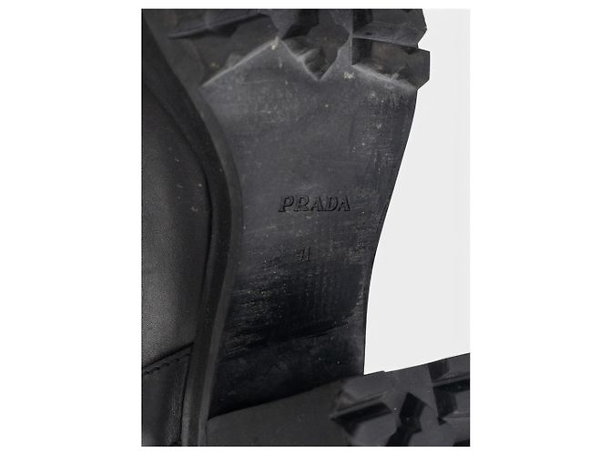 Botas Biker Cowboy com fivelas e arnês Prada dos anos 2000, cano alto Preto - vista 11