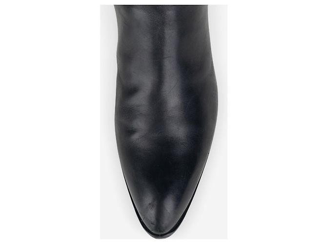 Botas Biker Cowboy com fivelas e arnês Prada dos anos 2000, cano alto Preto - vista 7