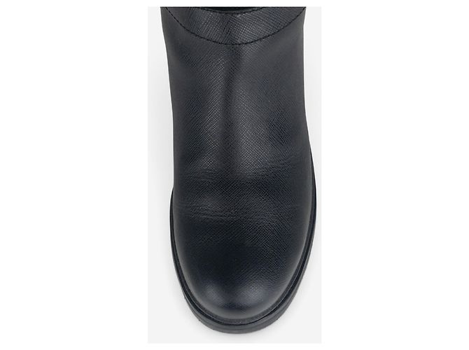 Botas Biker Prada 2000s Hybrid Buckle Negro - vista 7