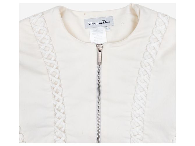 Autre Marque Dior by Galliano AW02 Bondage Spitzenjacke Weiß - Ansicht 3