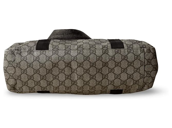Borsa Tote Gucci Supreme Monogramma GG Marrone Beige - vista 6
