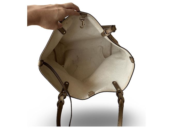 Borsa a tracolla Gucci Marrone Beige in Tela e Pelle - vista 9