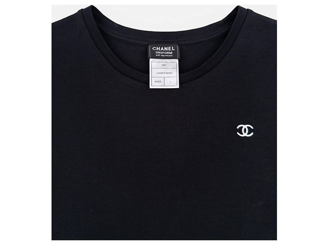 Camiseta Uniforme CC Logo Chanel by Karl Lagerfeld 2010s Negro - vista 3