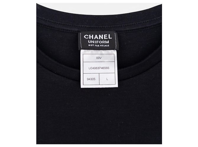 Camiseta Uniforme CC Logo Chanel by Karl Lagerfeld 2010s Negro - vista 4