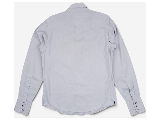 Camicia Western Cowboy con bottoni di perla Gucci by Tom Ford AW97 Grigio - vista 2