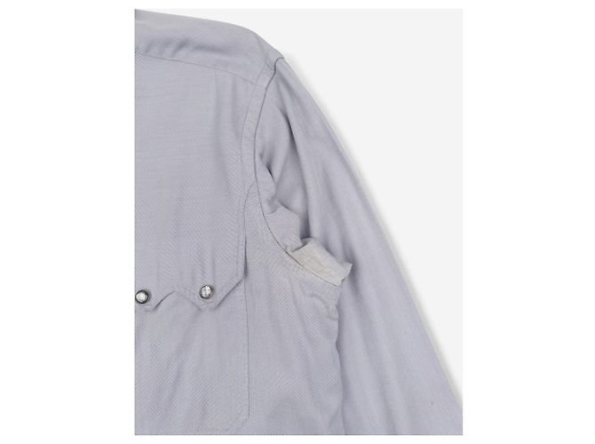 Camicia Western Cowboy con bottoni di perla Gucci by Tom Ford AW97 Grigio - vista 5