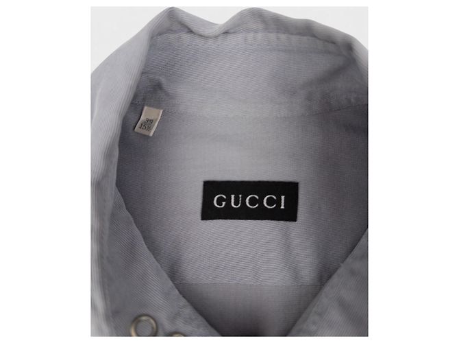 Camicia Western Cowboy con bottoni di perla Gucci by Tom Ford AW97 Grigio - vista 6