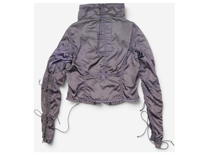 Prada 2000s Bondage Flight Parachute Jacket Grey - view 2