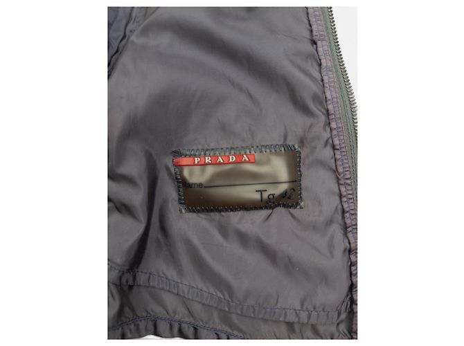 Prada 2000s Bondage Flight Parachute Jacket Grey - view 8