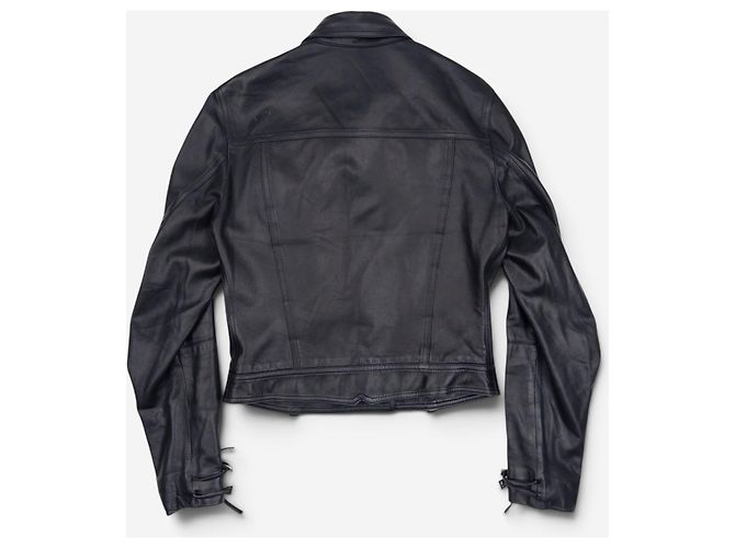 Autre Marque Dior by Galliano SS04 Bondage Punk Lederjacke Schwarz - Ansicht 2