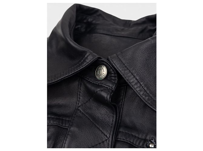 Autre Marque Dior by Galliano SS04 Bondage Punk Lederjacke Schwarz - Ansicht 6