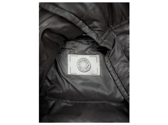 Hermès Giacca trapuntata Hermes Sellier Grigio - vista 6
