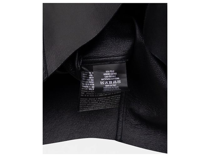 Gucci by Tom Ford 2000s Leder Military Cargo Button Up Hemd Schwarz - Ansicht 6