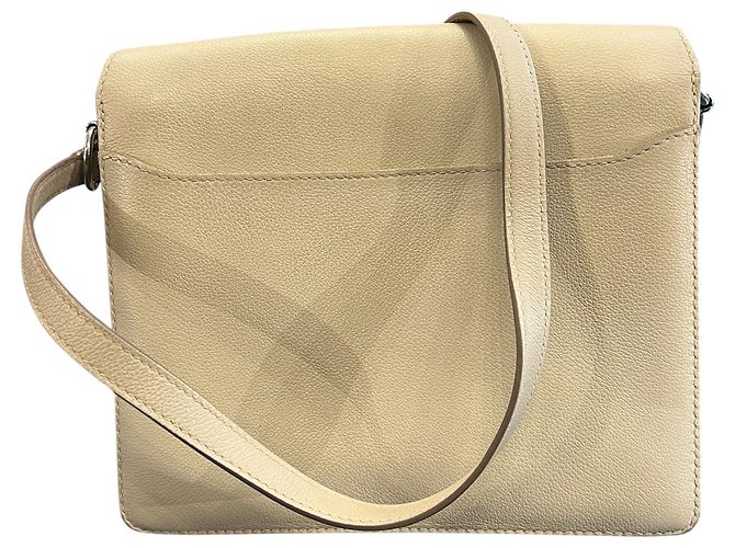 Hermès Schultertasche aus Caviar-Leder Beige - Ansicht 4