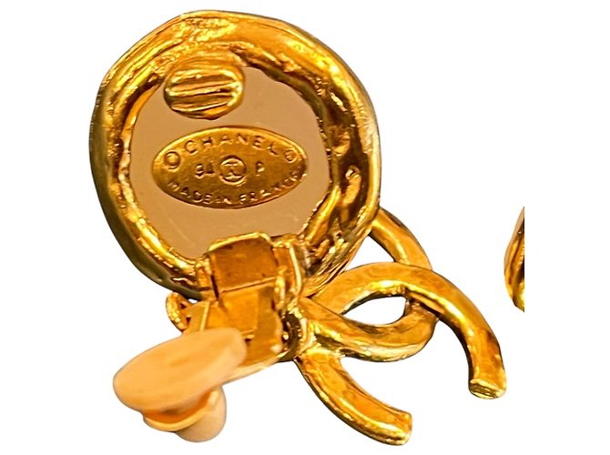 Pendientes Chanel CC Golden - vista 4