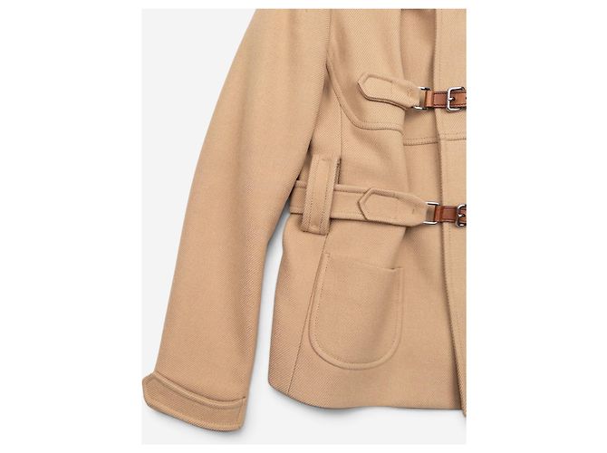 Prada Kurz-Dufflecoat Jacke aus den 2000ern Beige - Ansicht 4