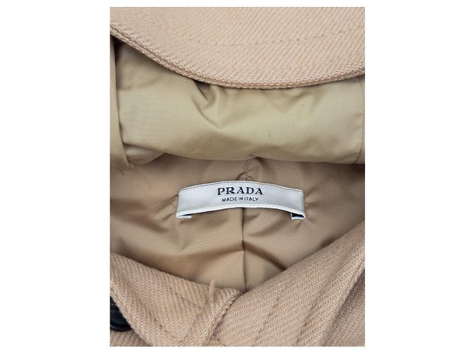Prada Kurz-Dufflecoat Jacke aus den 2000ern Beige - Ansicht 8