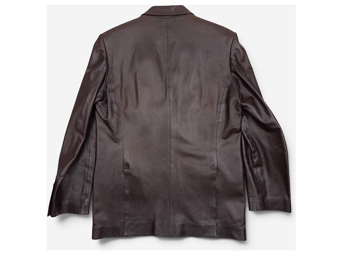 Gucci by Tom Ford SS98 Leder-Blazer Jacke Braun - Ansicht 2