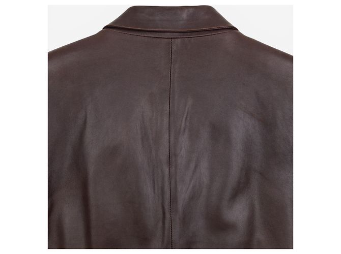Gucci by Tom Ford SS98 Leder-Blazer Jacke Braun - Ansicht 5