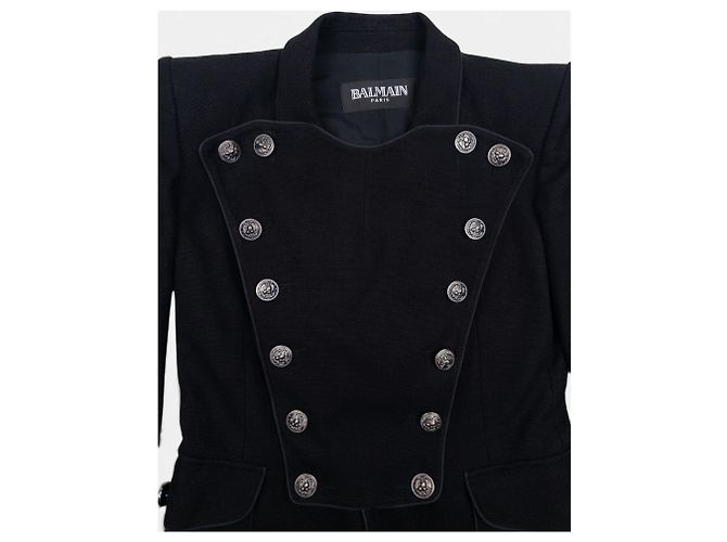 Chaqueta Blazer Militar Napoleón Balmain by Decarnin 2010s Negro - vista 3