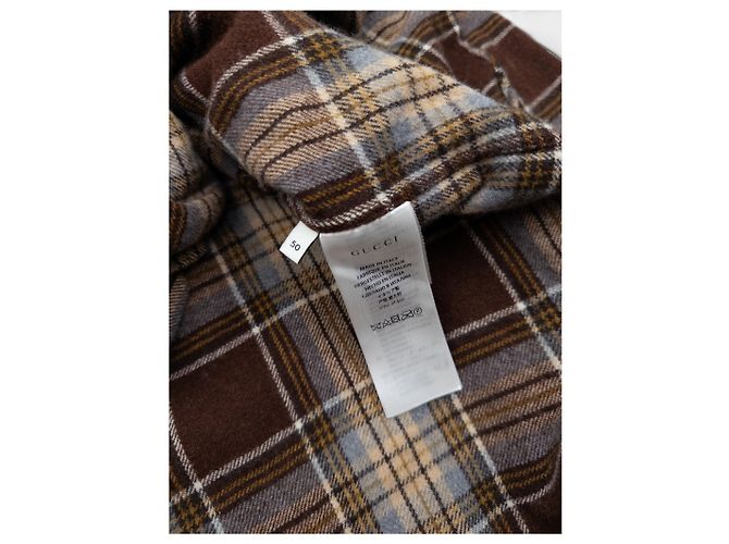 Camicia a bottoni in flanella a quadri Gucci by Alessandro Michelle Marrone - vista 5