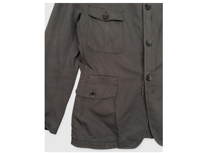 Gucci by Tom Ford 2000s Multi-Pocket Military Field Jacket Green - view 4