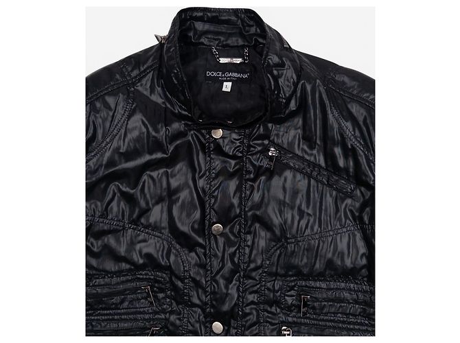 Giacca Puffer Biker Dolce & Gabbana anni 2000 Nero - vista 3